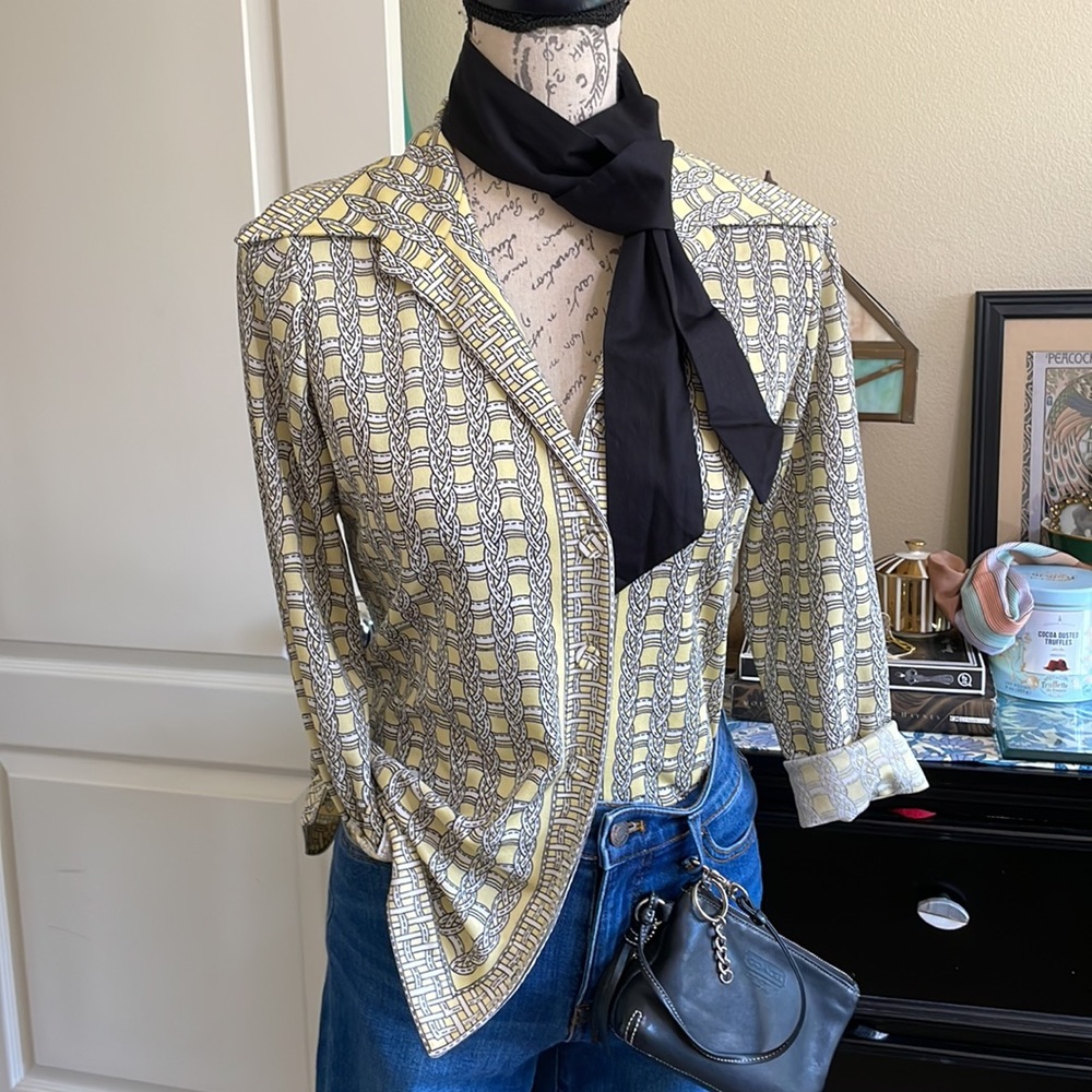 Hooper Associates Vintage Rope/Chain Link Blouse